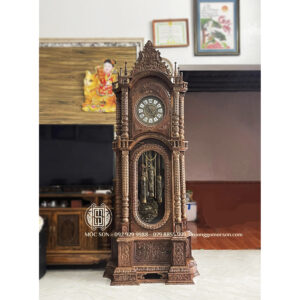 Đồng Hồ Tứ Trụ Gỗ Mun Kích Thước 230x93x43 cm
