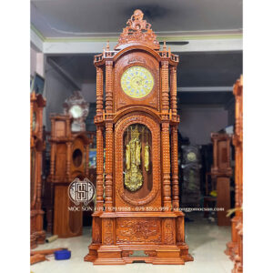 Đồng Hồ Tứ Trụ Gỗ Hương Đá Kích Thước 270x116x45 cm