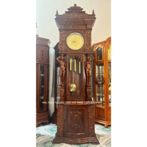 Đồng hồ cây mẫu Adam và Eva Kích Thước 230x93x43cm Gỗ Hương Đá